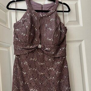 Sparkly Plum Cocktail Dress